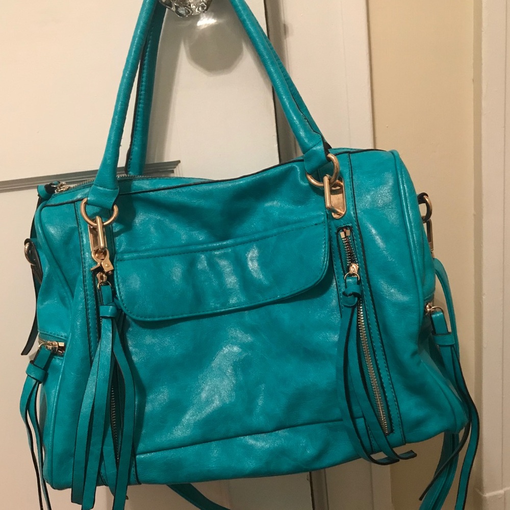 Turquoise Urban Expressions Crossbody Satchel